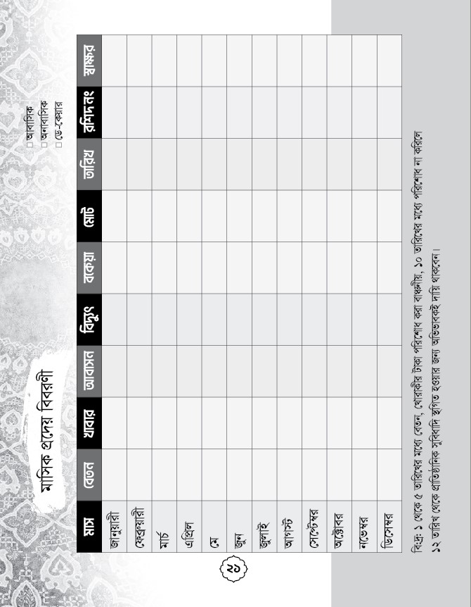 মাদরাসা রেকর্ড বই ডিজাইন