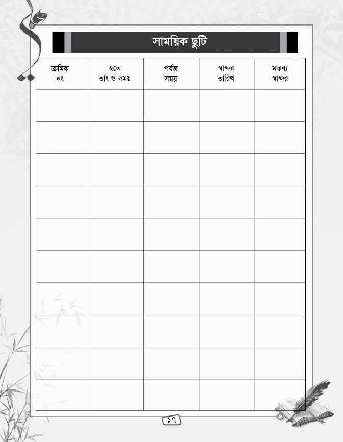 মাদরাসা তথ্য বই ডিজাইন